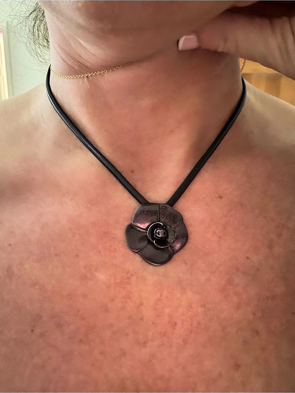 Chanel purple  Flower Jewelry Set
